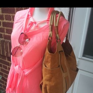 Theory snakeskin leather Hobo